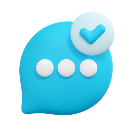 Checkmark message  3D Icon