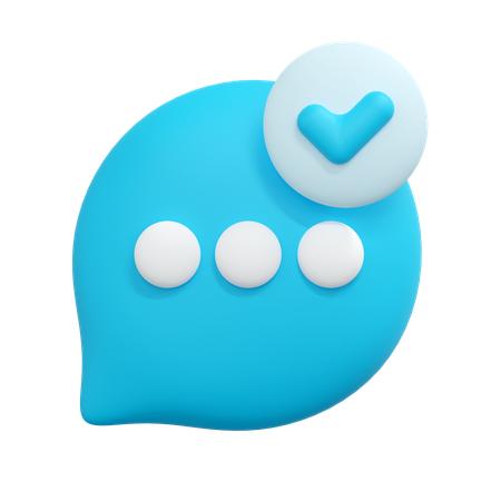 Checkmark message  3D Icon