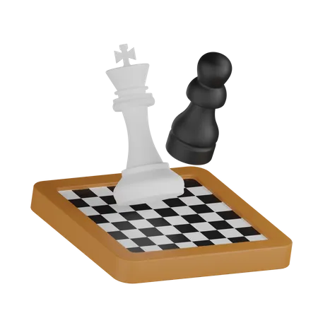 Chess board and chess piece clipart flat design icon isolated on  transparent background, 3D render chess and board game concept 29570942 PNG