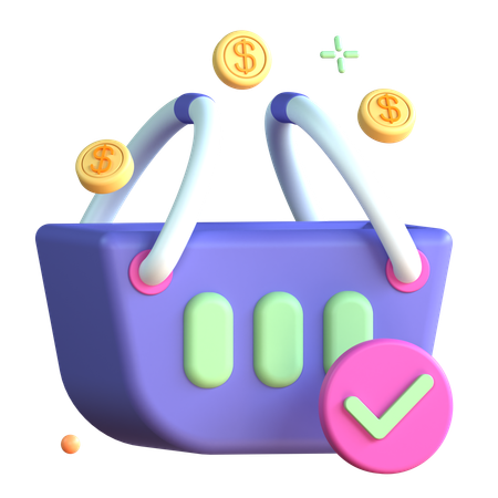 チェックアウト  3D Icon