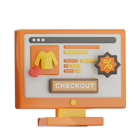 Checkout  3D Icon
