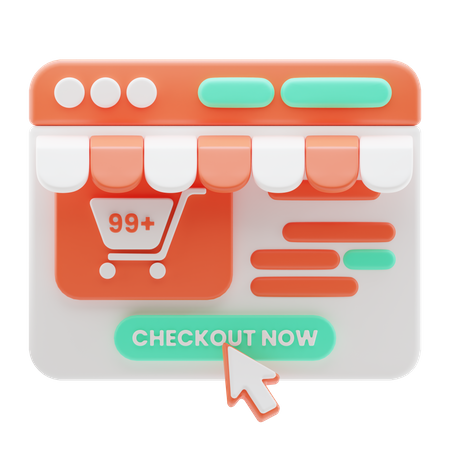 Checkout  3D Icon