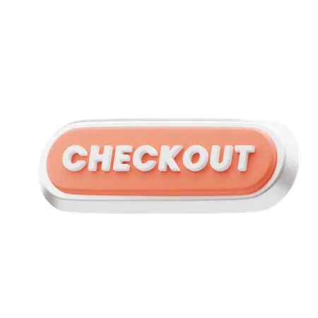 Shopping App Checkout Button 3D Icon