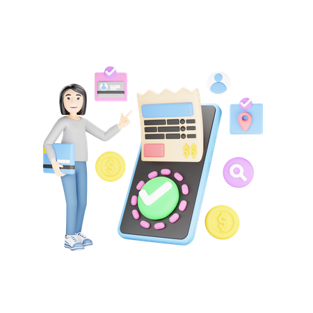 Checkout payment  3D Icon