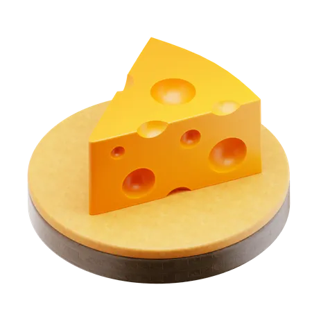 Cheddar Cheese  3D Icon