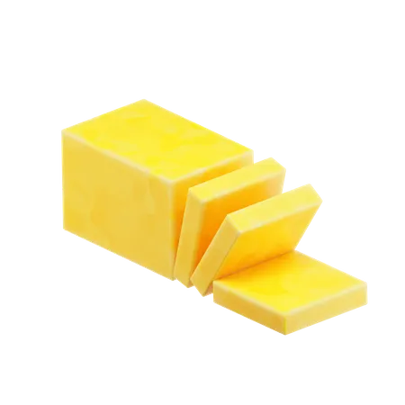 Cheddar-Käse  3D Icon