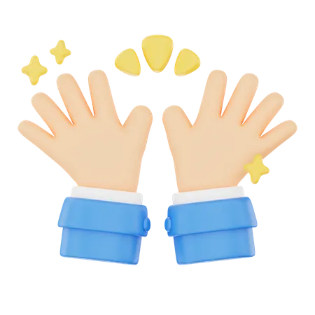 Cheer Up Hand Gesture  3D Icon