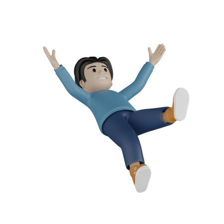 Cheerful man feeling cool  3D Illustration