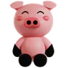 Cheerful Pink Piglet