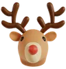Cheerful Reindeer Face