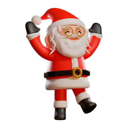 Cheerful Santa Claus 3D Illustration