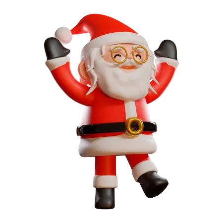 Cheerful Santa Claus  3D Illustration