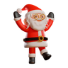 santa celebrate christmas emoji 3d