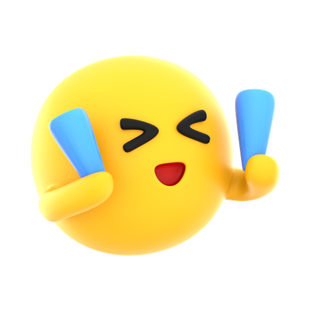 Cheering Emoji  3D Icon