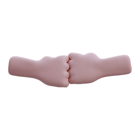 Cheering Fist Hand Gesture 3D Icon