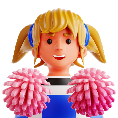 Cheerleader  3D Icon