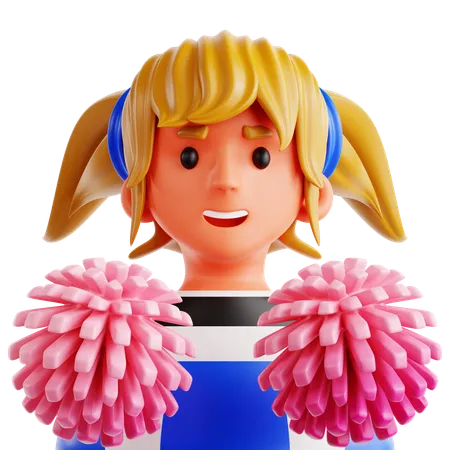 Cheerleader  3D Icon