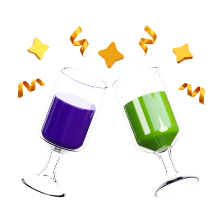 Cheers 3 D Render Illustration Icon 3D Icon