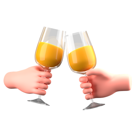 Cheers Champagne  3D Icon