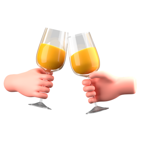 Cheers Champagne  3D Icon