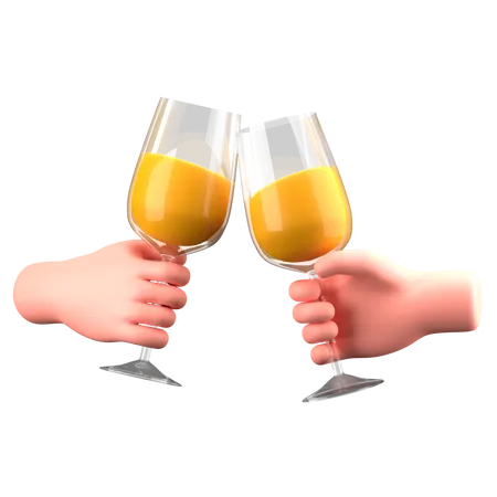 Cheers Champagne  3D Icon