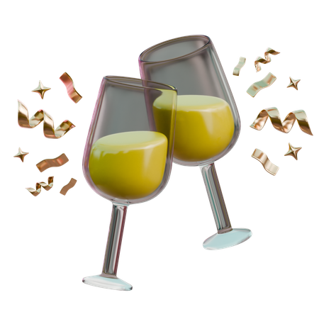 Cheers Drink  3D Illustration