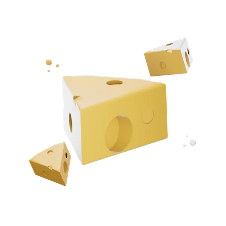 3 D Cartoon Cheese Icon Isolated On Transparent Background 3 D Illustration 3D Icon