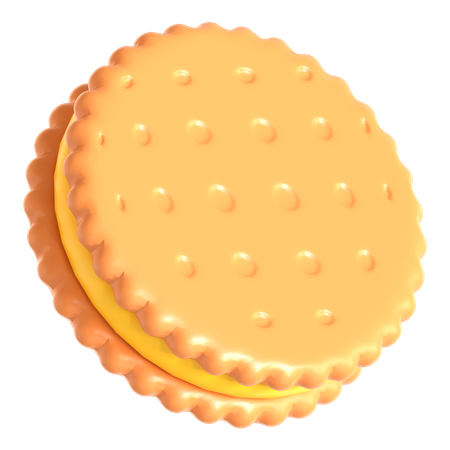 チーズビスケット  3D Icon