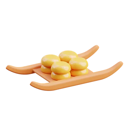 Cheese biscuits  3D Icon