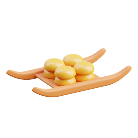Cheese biscuits  3D Icon