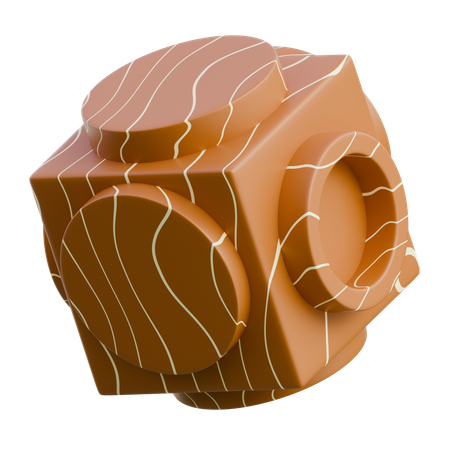 Cheese Block With Holes  3D Icon