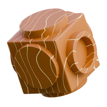 Cheese Block With Holes  3D Icon