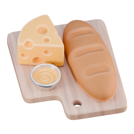 Cheese Bread  3D Icon