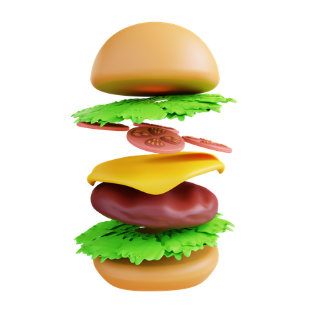 Cheese Burger  3D Icon