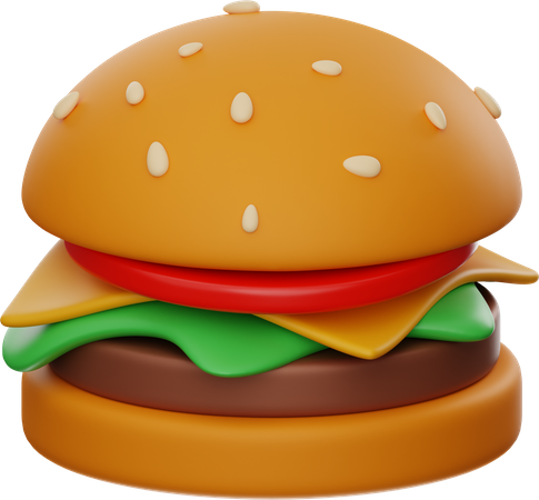 Cheese Burger  3D Icon