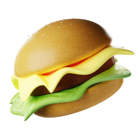 Cheese Burger  3D Icon