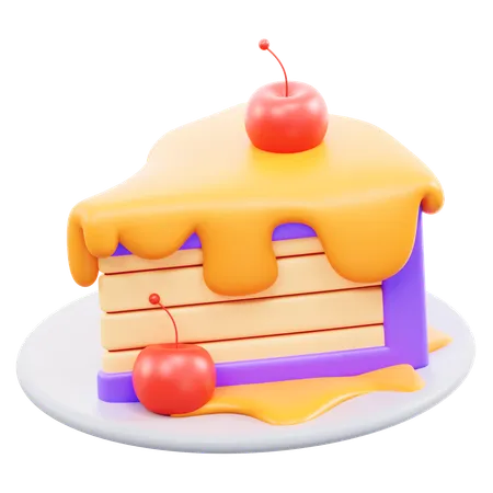 チーズケーキ  3D Icon