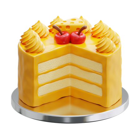 Cheese Cake  3D Icon