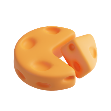치즈 큐브  3D Icon