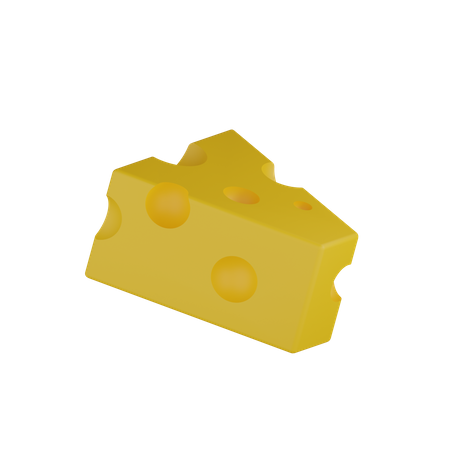 Cheese Cube  3D Icon