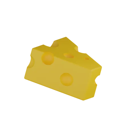 Cheese Cube  3D Icon