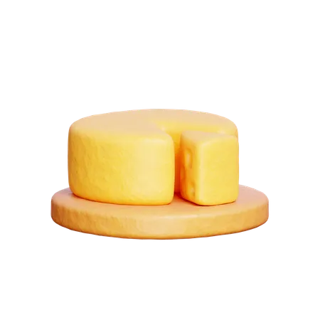 Cheese Cube  3D Icon