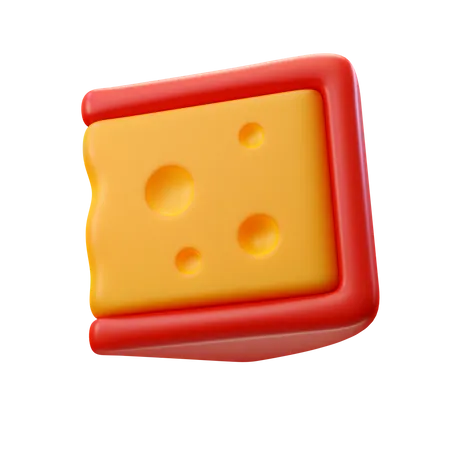 Cheese Cube  3D Icon