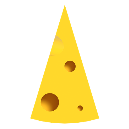 Cheese Cube  3D Illustration