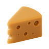cheese cube emoji 3d