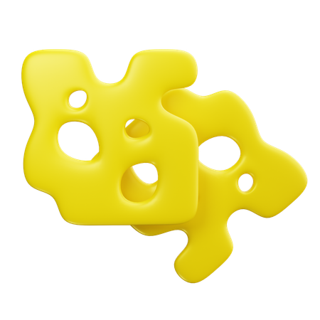 Cheese Cubes  3D Icon