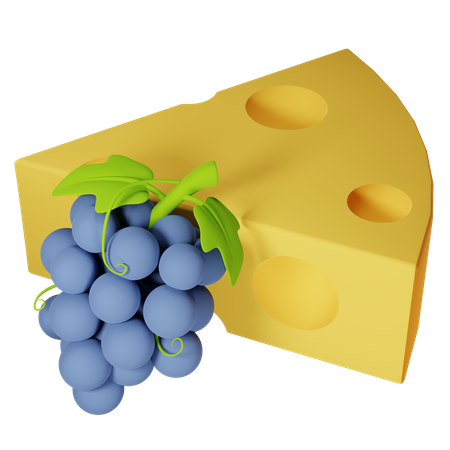 Cheese Grapes  3D Icon
