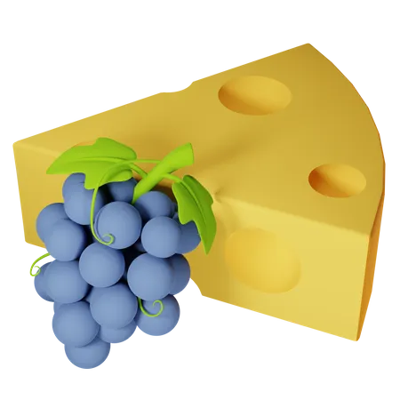 Cheese Grapes  3D Icon