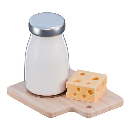 Cheese Milk  3D Icon