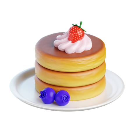 Cheese Pancakes  3D Icon